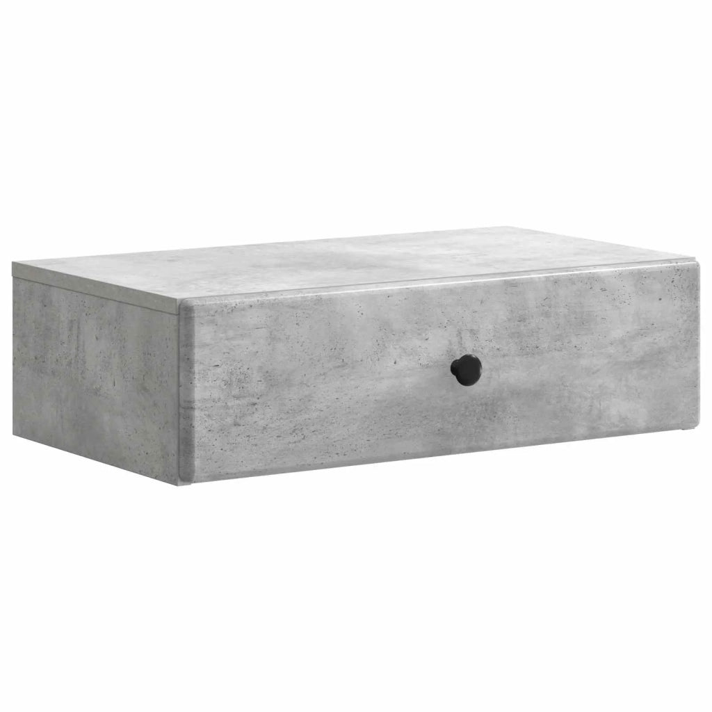Tavolino da Parete Laterale Grigio Cemento 59 x 34,5 x 17 cm 899168