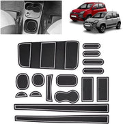 Materassini Antislip per Auto, FIAT Panda (2021-2025) | Mattoncini in gomma Origineali per Console Centrale, Porta Bevande e Spaziature Portiere | Adatti a FIAT Panda Cross Hybrid 4x2 (bianco)