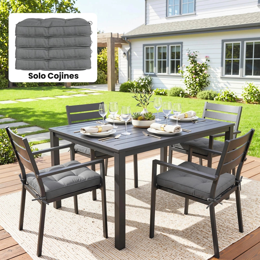 Cuscini per sedie da pranzo e giardino ¨C zephmum ¨C 42x42x5 cm grigio scuro