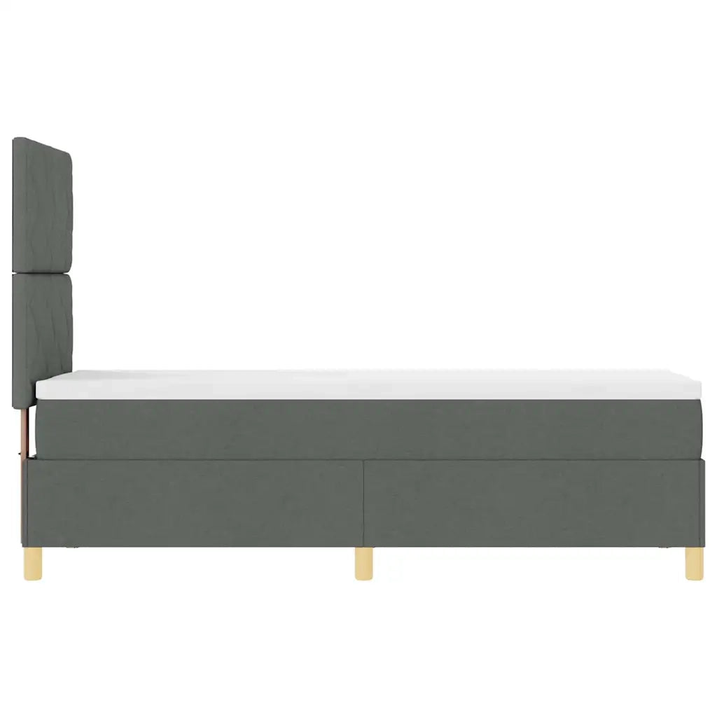 Letto a Sorgente LED Grigio scuro 80 x 200 cm Tessuto 3343132