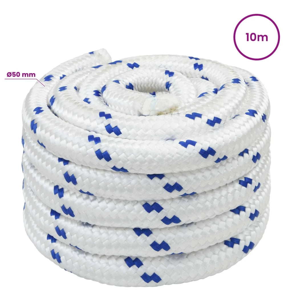Corda multiuso 50 mm 10 m Bianco e Blu PP 3472883
