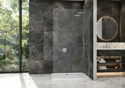 Doccia Walk-in  110cm H 190cm cristallo temperato trasparente 8mm MELISSA - Cromato Lucido