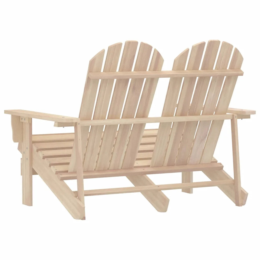 Sedia da Giardino Adirondack 2 Posti in Legno Massello di Abete