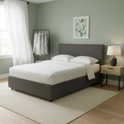 Staines, Letto Singolo Sfoderabile Made in Italy, Grigio Tortora