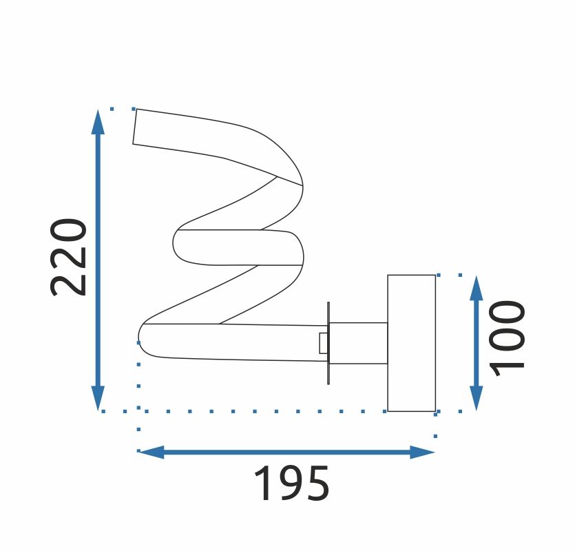 Lampada Led App1052-w Black Mat
