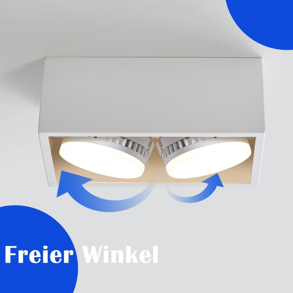 ZMH Faretto da soffitto LED 2 fiamme da incasso GX53 bianco