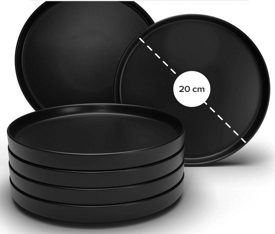 Tavolo da Colazione per 6 Persone, Alta Qualità, Stile Urbano, Prova Eccellente, Piatti per Dessert, Set, Piatti per Torta, Resistenti al Lavastoviglie e ai Graffi, Piatti Piccoli, Piatti per Insalata