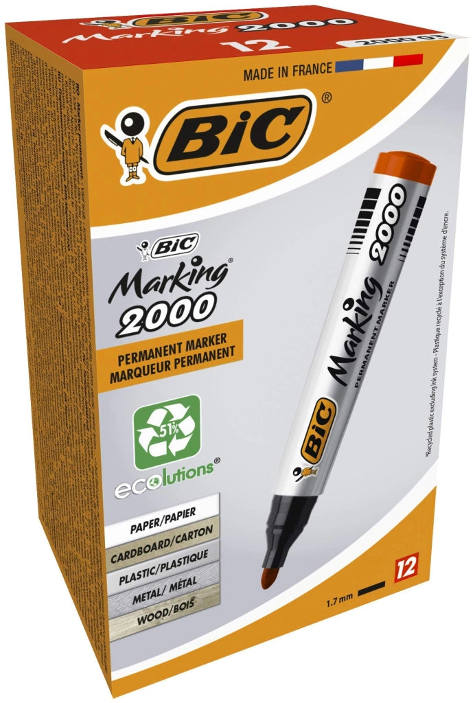 Marcatore Permanente Inchiostro Bic Marking 2000 Rosso