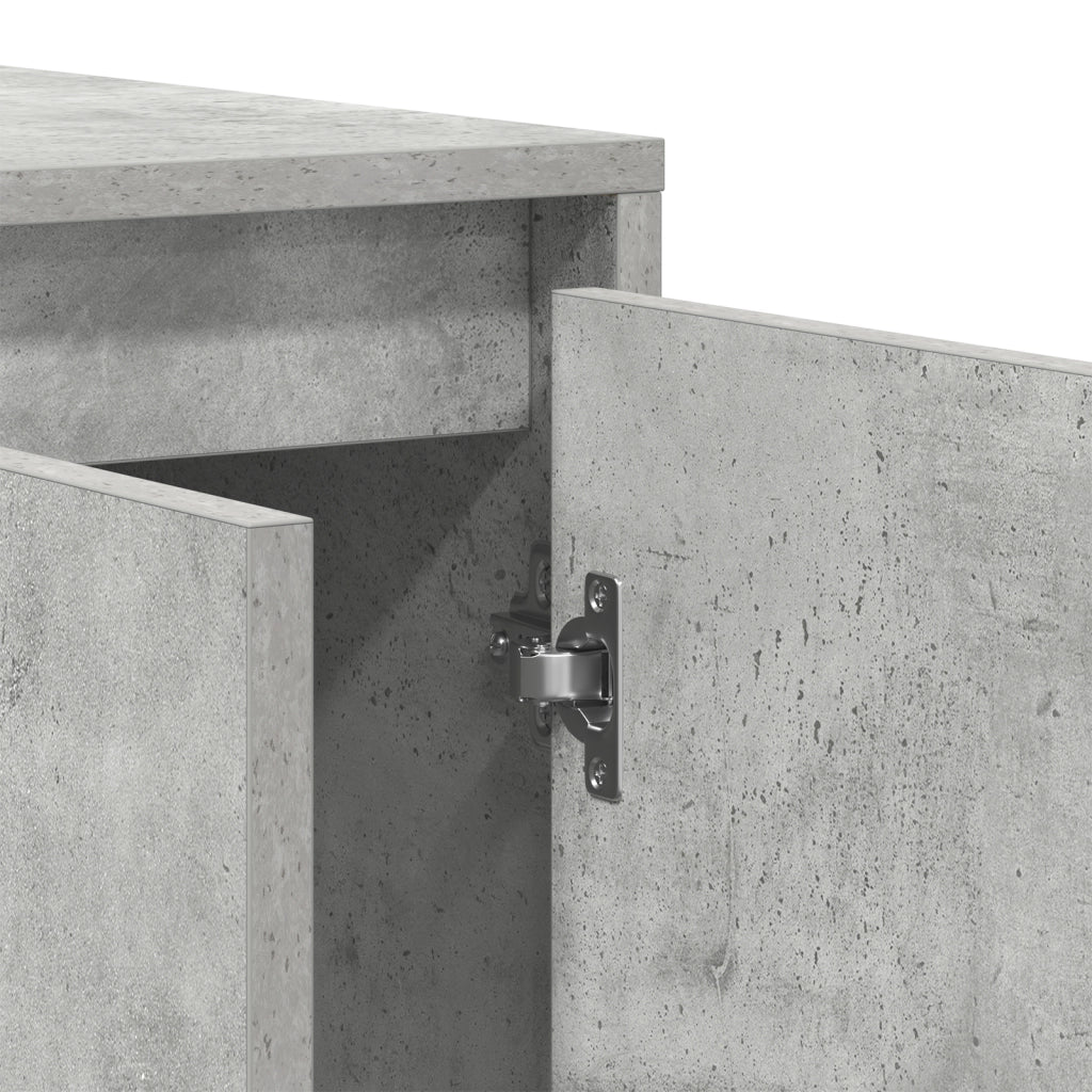 Credenza Grigia in Cemento Grigio cemento Legno ingegnerizzato