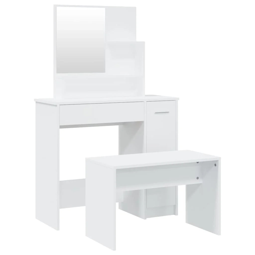 Toeletta tavolo da trucco di design mobili per camera da letto 86,5 x 35 x 136 cm bianco 02_0006345