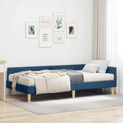Struttura Letto Angolare con Materasso 2 pcs Blu Tessuto 3393668