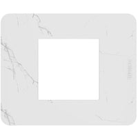Placca Bticino MatixGO Effects 2 moduli Carrara effetto marmo JA4802EM