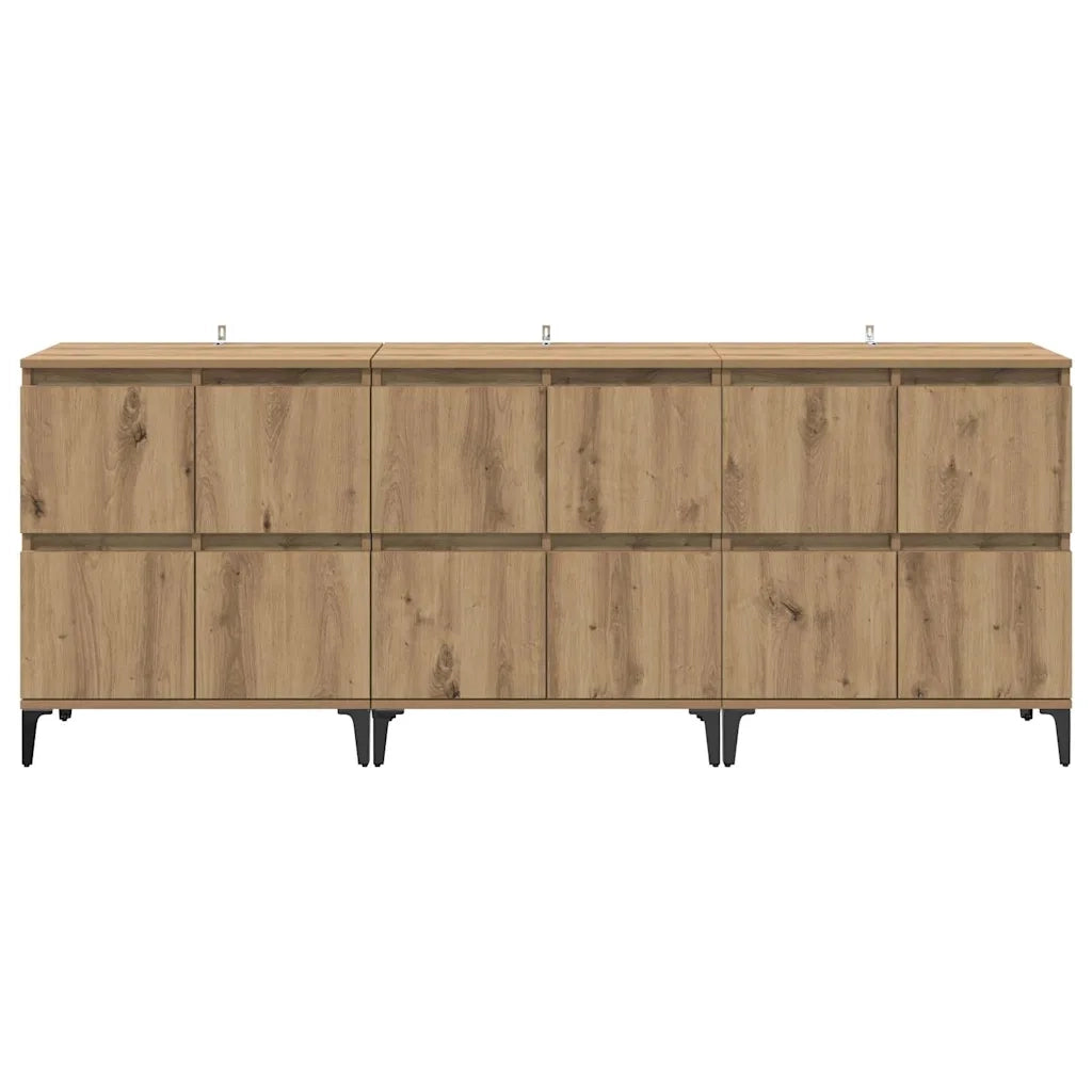 Sideboards 3 pcs Rovere artigianale 60 x 35 x 70 cm