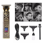 Trade Shop - Taglia Capelli Rasoio Elettrico Regola Barba 3 Pettini Ricaricabile Usb Q-tf51 -