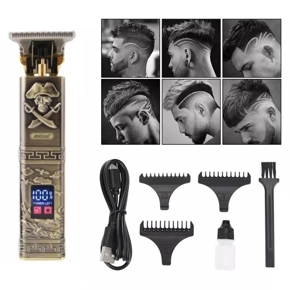 Trade Shop - Taglia Capelli Rasoio Elettrico Regola Barba 3 Pettini Ricaricabile Usb Q-tf51 -