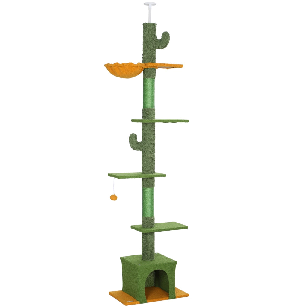 Tiragraffi da soffitto regolabile 230-275 cm verde