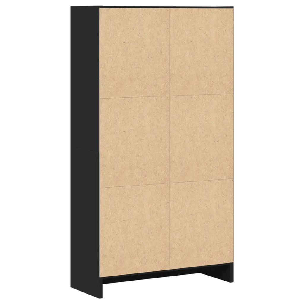 Libreria-Scaffale per Libri-Mobile di Stoccaggio Nera 60x24x109 cm in Truciolato