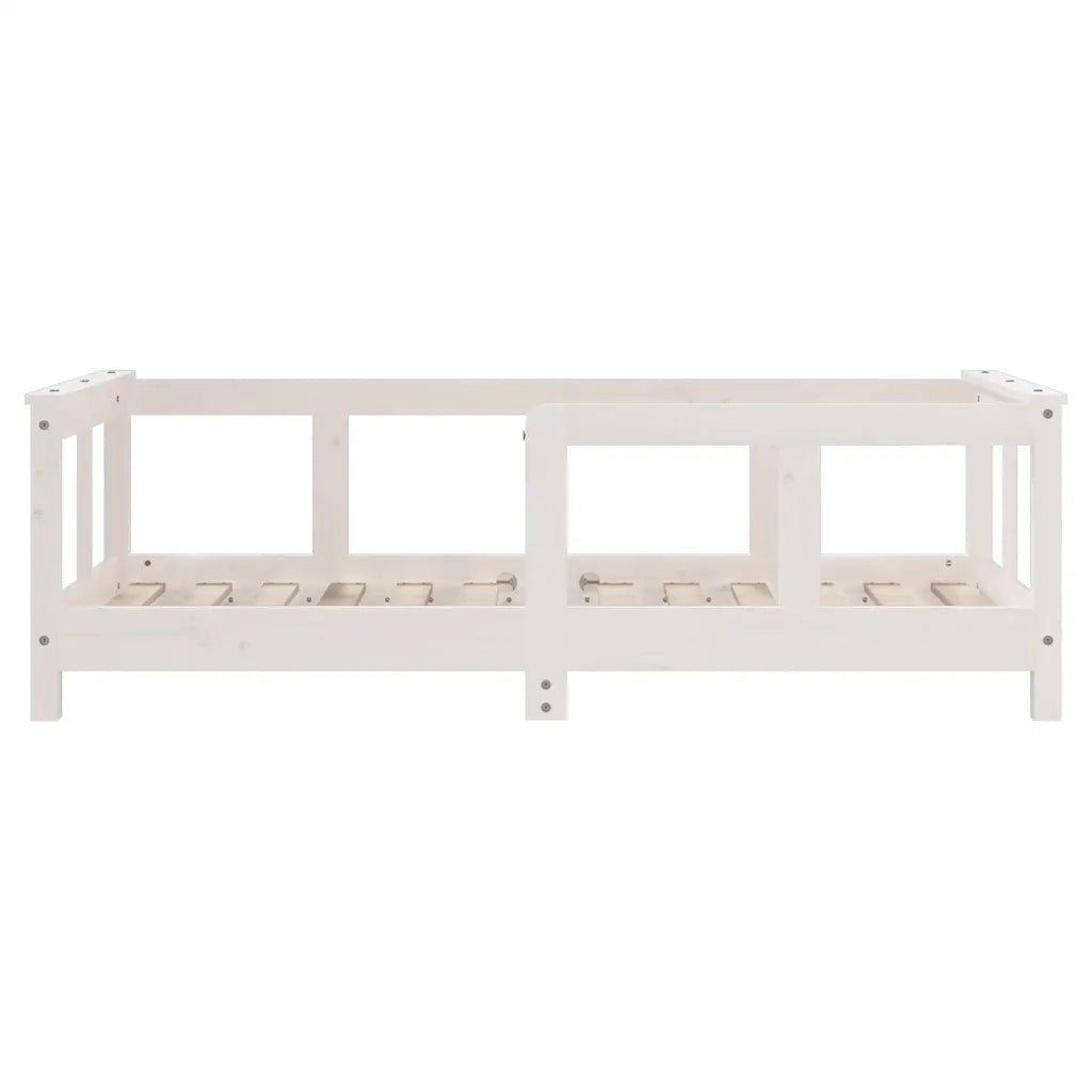 Giroletto per Bambini | Letto Infantile | Lettino Bianco 70x140cm in Legno Massello di Pino