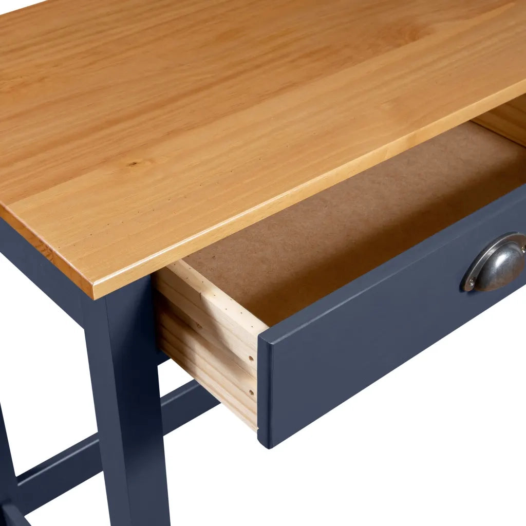 Consolle | Tavolo d'Ingresso Hill con 2 Cassetti Grigia 110x45x74 cm Legno Pino