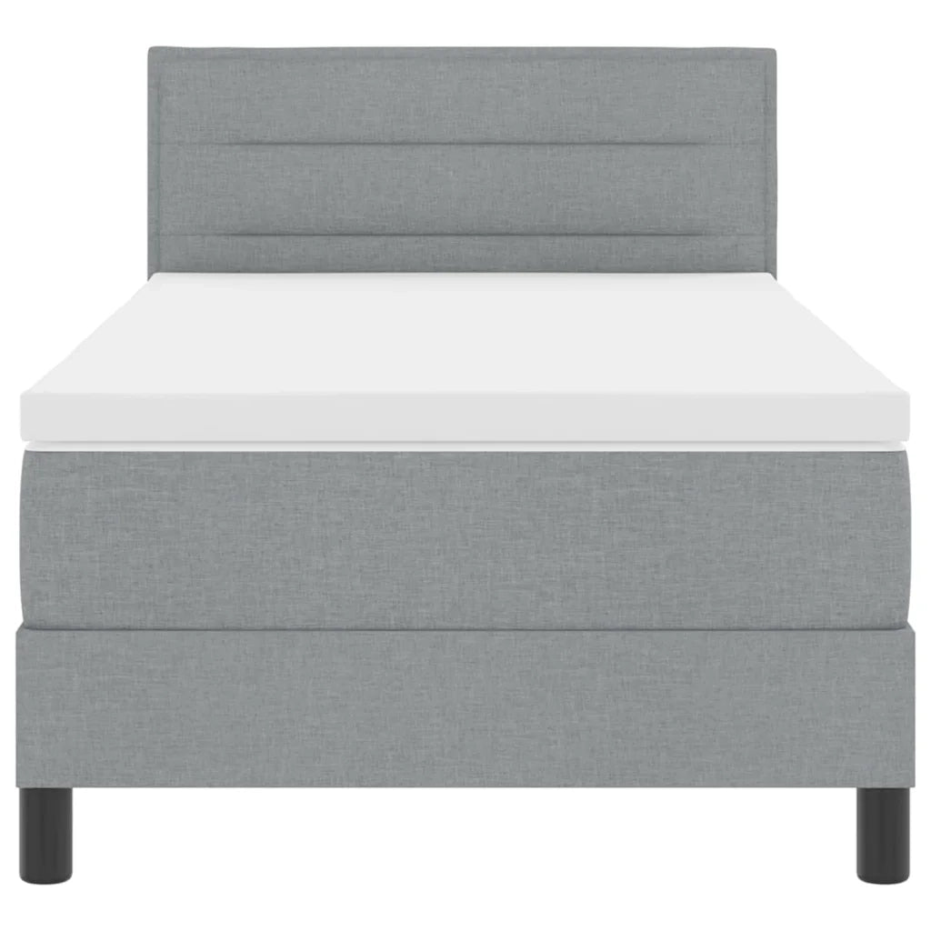 Letto a molle con testiera Grigio chiaro 80 x 200 cm Tessuto 3338566
