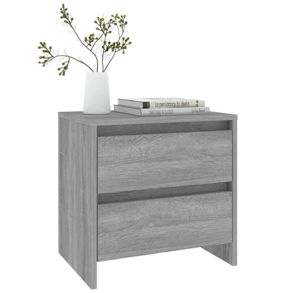 Comodini 2 pz Grigio Sonoma 45x34,5x44,5 cm in Truciolato 813041