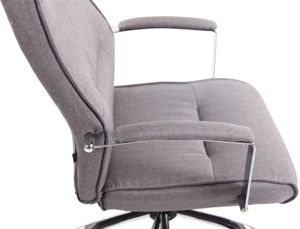 Sedia ufficio Portland in similpelle o stoffa grigio,Tessuto