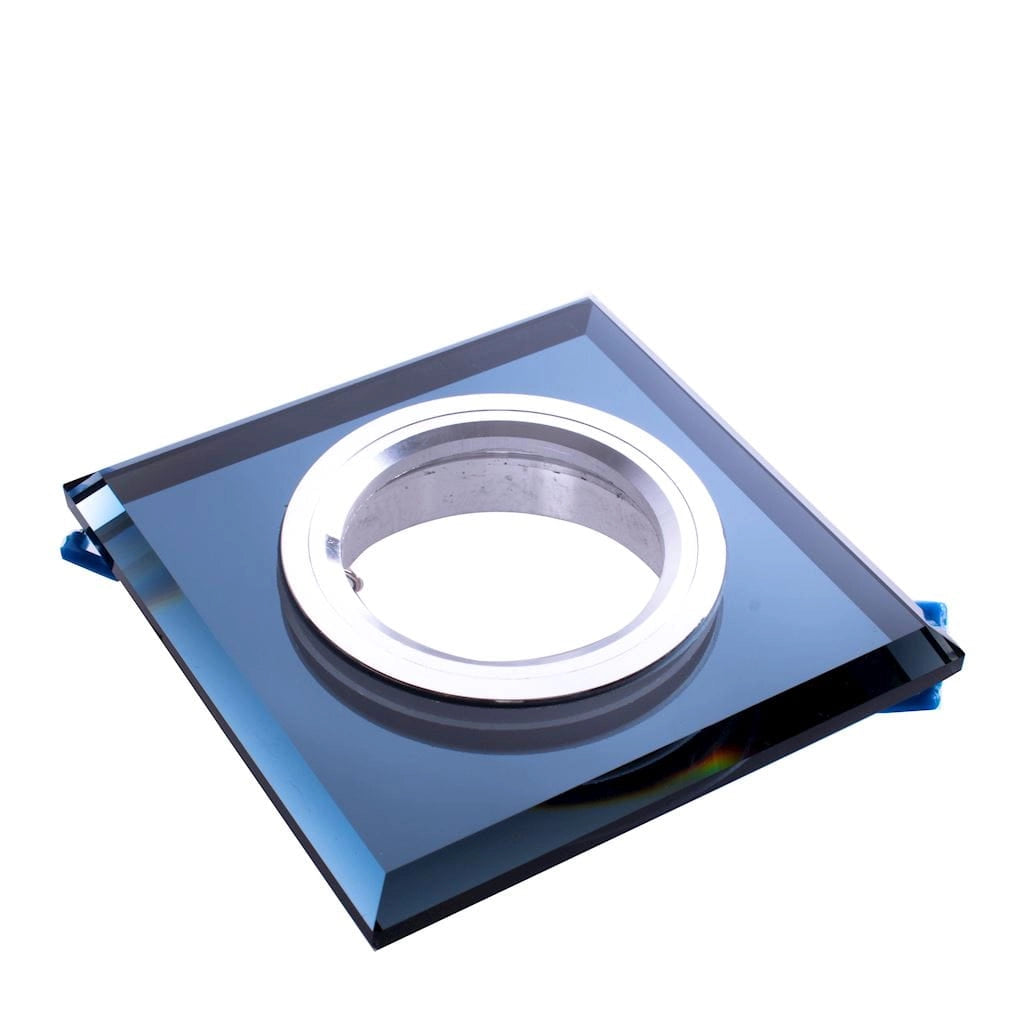 Faretto incasso quadrato vetro nero/cromo GU10 35W Eko-Light