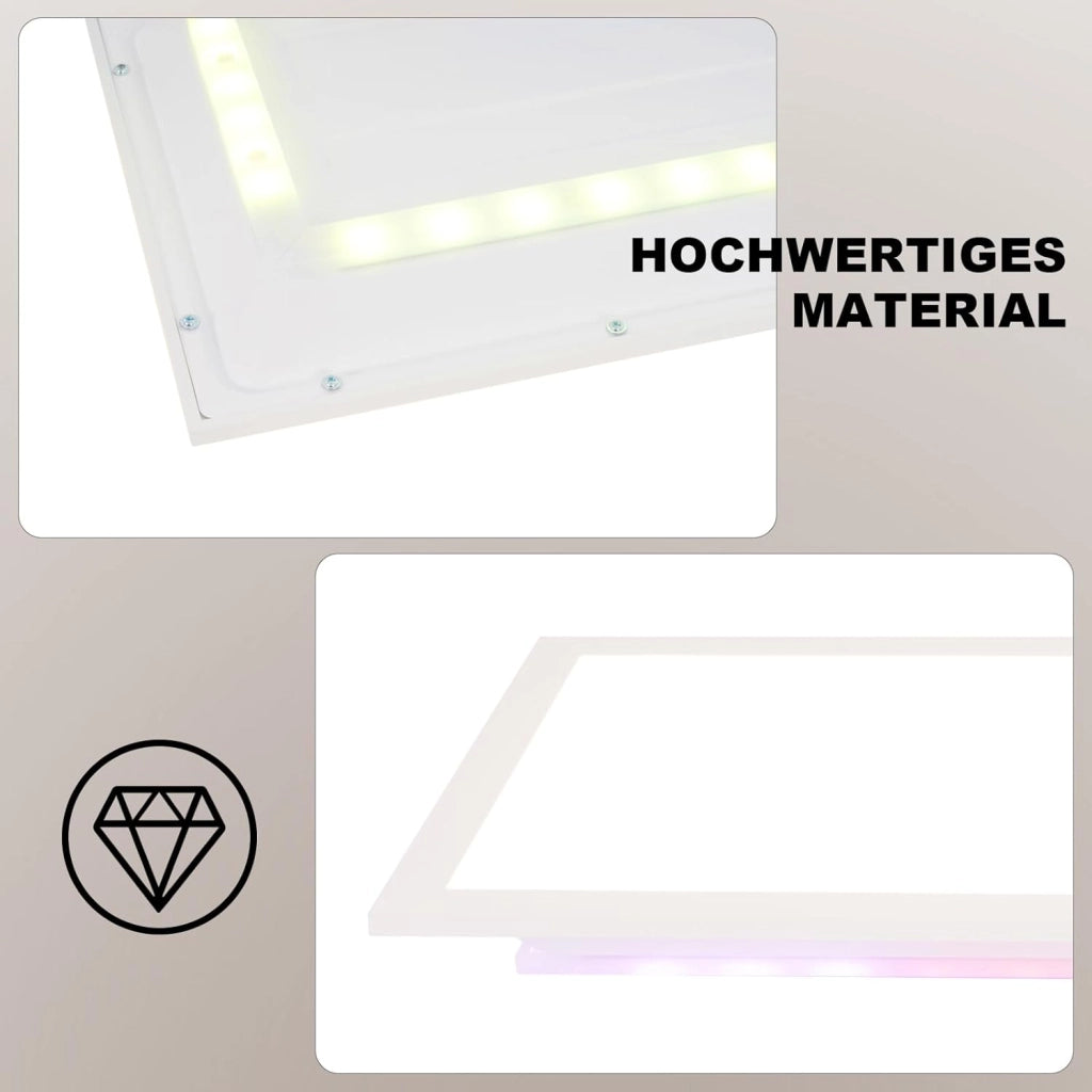 ZMH Lampada da soffitto plafoniera LED dimmerabile pannello lungo RGB per soggiorno officina corridoio