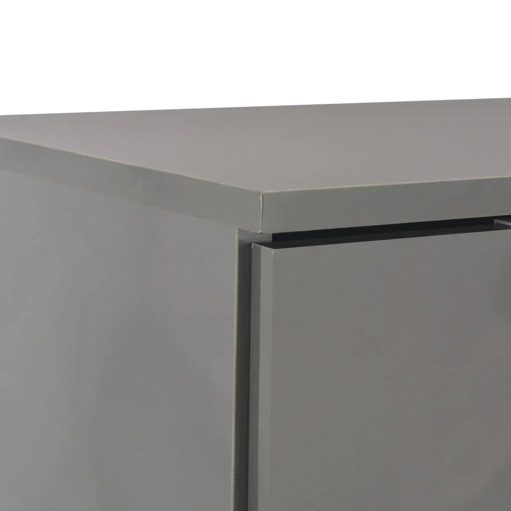 Buffet credenza cassettiera armadio mobile contenitore organizer per cucina soggiorno finitura lucida 107 x 35 x 80,5 cm grigio 02_0031815