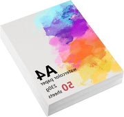 Papier A4 230 g - 50 fogli, adatto per acquerelli, gouache, acrilico - Bloc-notes per opere d'arte e fai da te