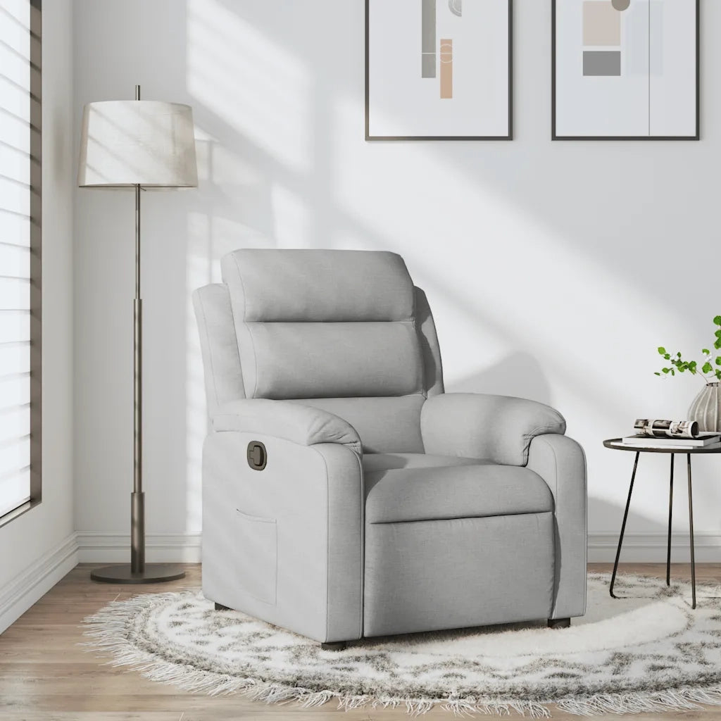 Divano Sedia-Poltrona reclinabile in tessuto grigio chiaro 566910