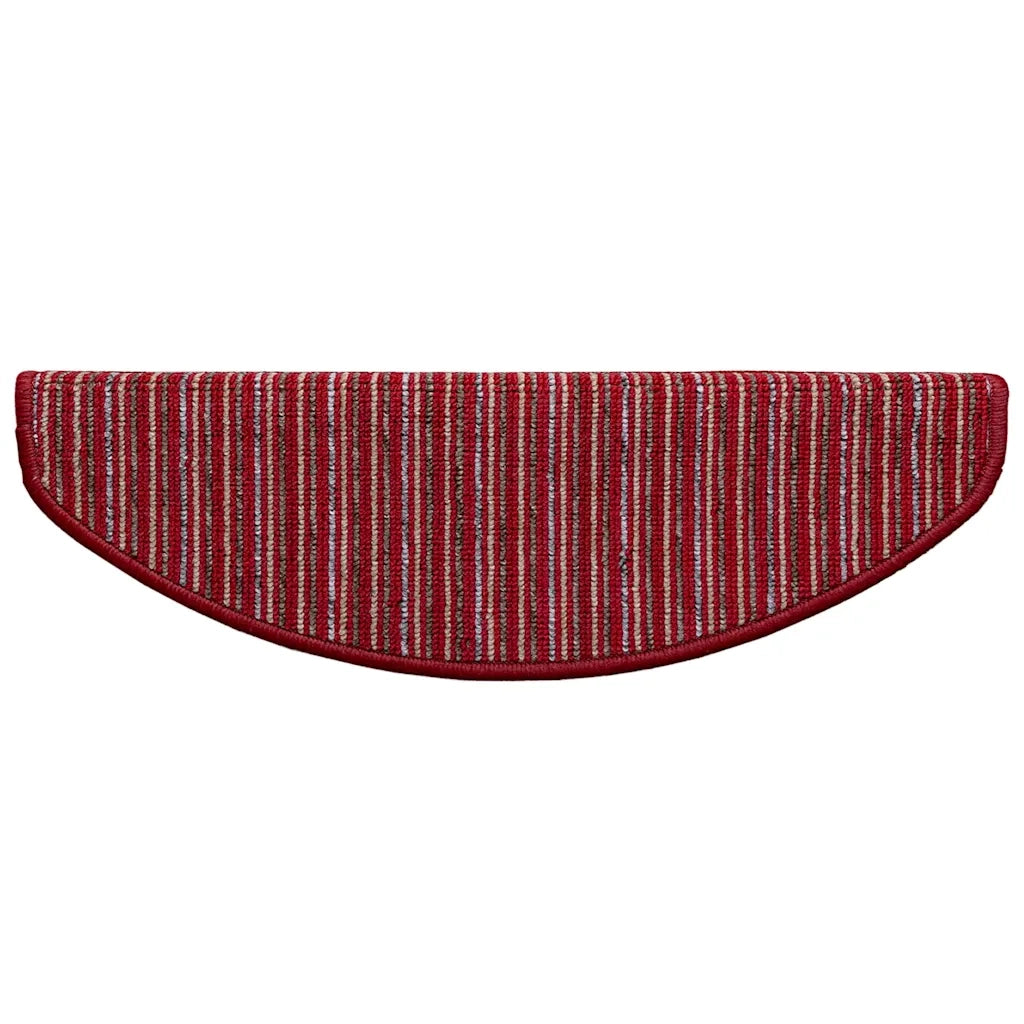 Tappetini per scale autoadesivi 15 pcs Rosso 65 x 21 x 4 cm 42011446