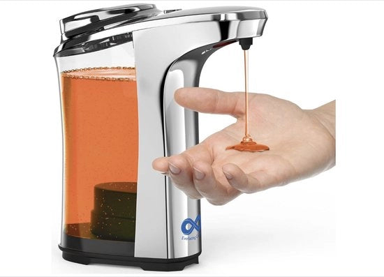 Dispensatore liquido di sapone automatico, 17oz - Pulisce le mani 1400 volte con una sola carica - Elettrico, Sensore touchless, senza toccare per la doccia, lavandino, lavello o lavastoviglie