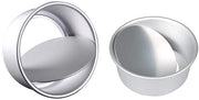 Forma di Torta in Alluminio - Ronde - 6 pollici/8 pollici - Base Rimovibile - Forma di Torta - Set di Forme di Torta - Sicuro e Facile da Pulire
