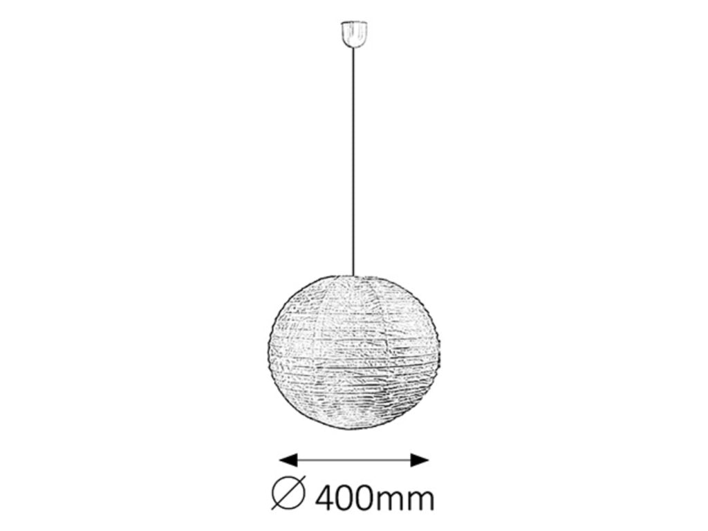 Paralume soffitto carta bianca 40cm Rice Rabalux 4898