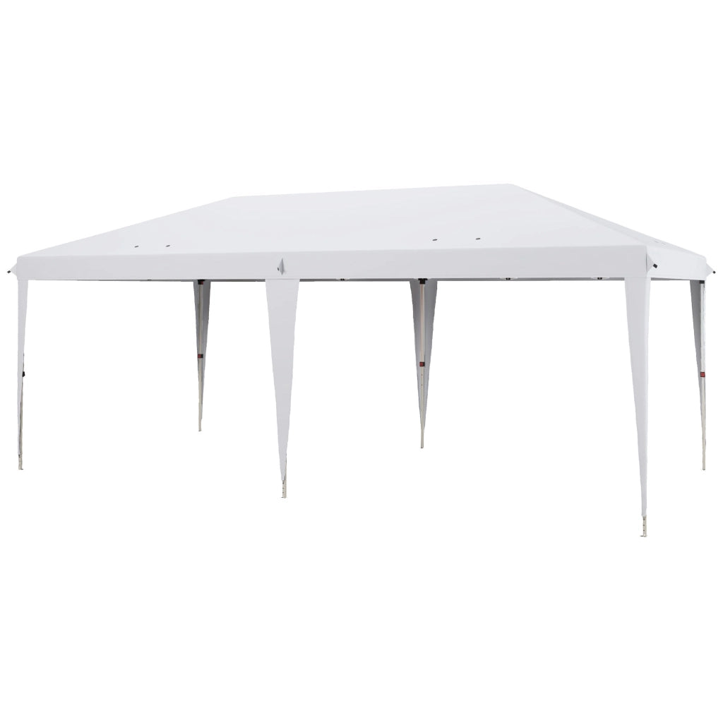 Tenda da Giardino Pieghevole 6x3 m ¨C zephmum ¨C Bianco Acciaio 3 Altezze