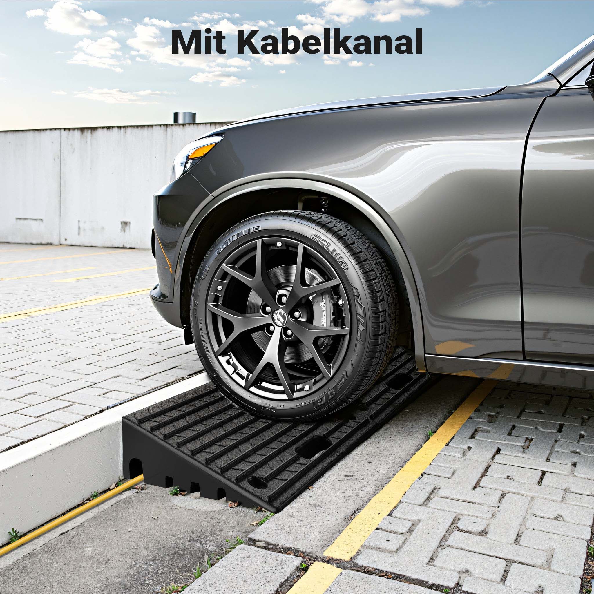 Rampa in gomma per marciapiedi e cordoli 500 x 315 x 107mm max 50 t antiscivolo, impilabile