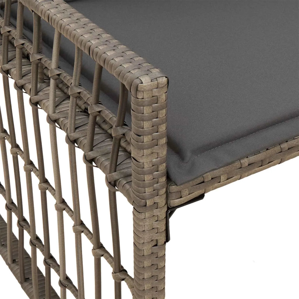 Panchina da esterno Grigio e Grigio Scuro 116 x 55 x 82 cm 42025144