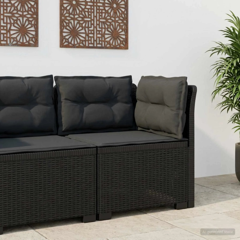 Divano da esterno-Divano da Giardino a 1 Posto con Cuscini Aspetto Rattan PP 256325
