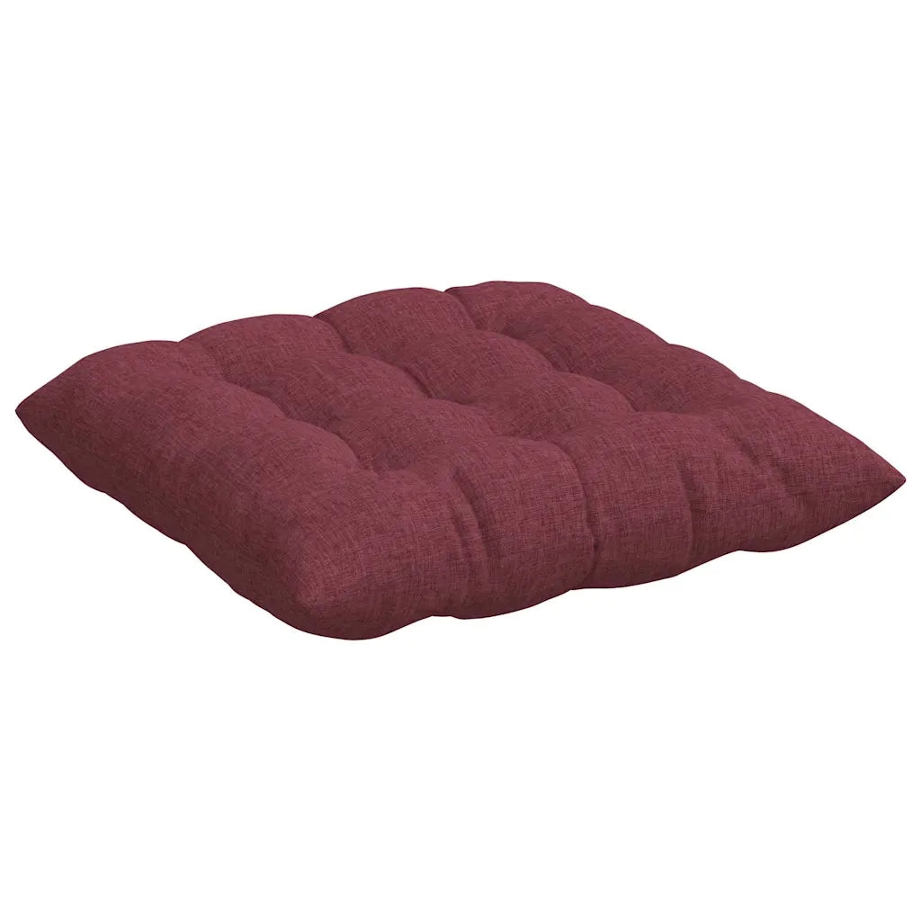 Cuscini per Seduta 4 pcs Rosso Vino 40 x 40 x 6 cm Tessuto 42015149