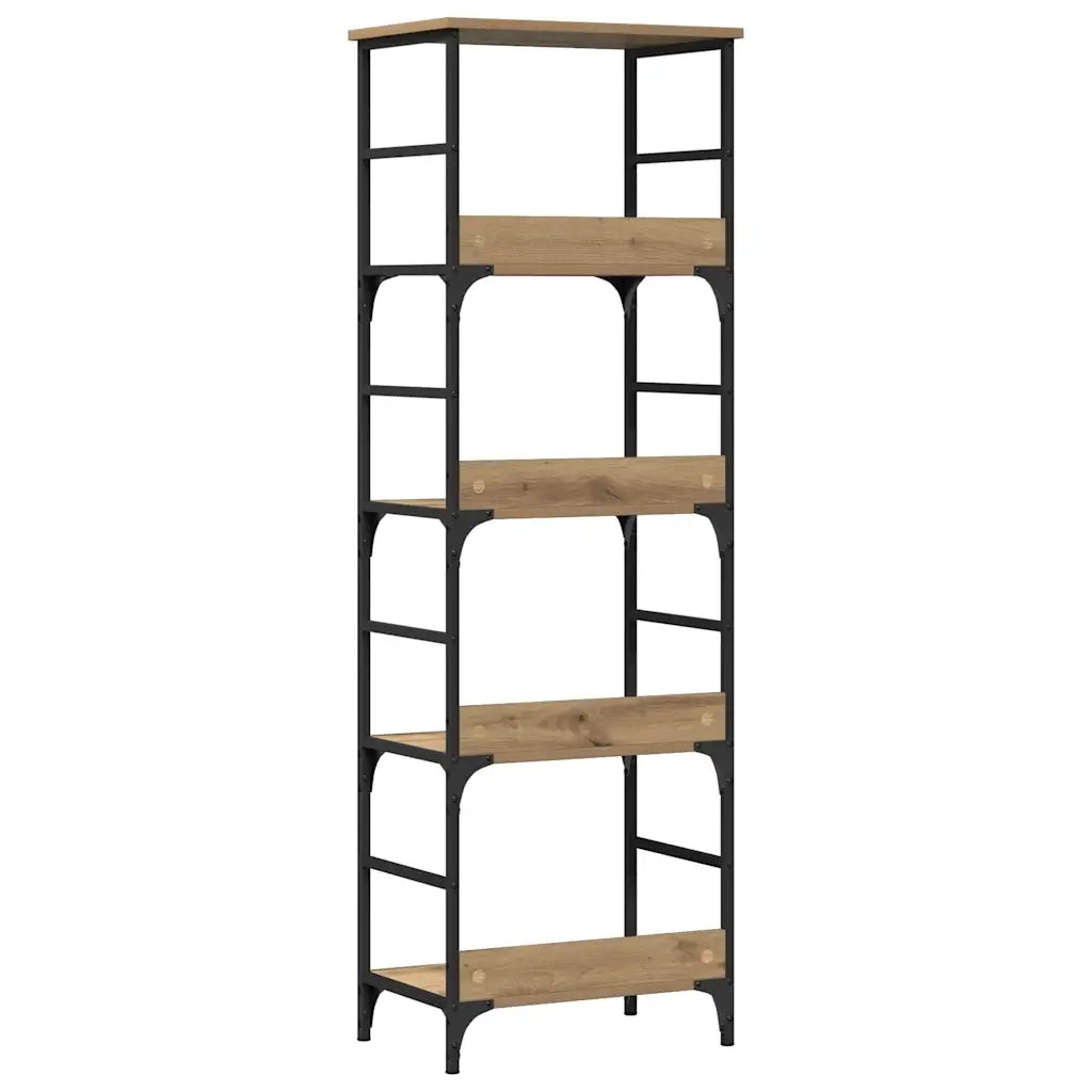 Libreria-Scaffale per Libri-Mobile di Stoccaggio Rovere Artigianale 50x33x153 cm in Truciolato