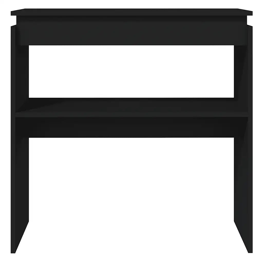 Tavolino Consolle Nero 80x30x80 cm in Legno Multistrato 808315