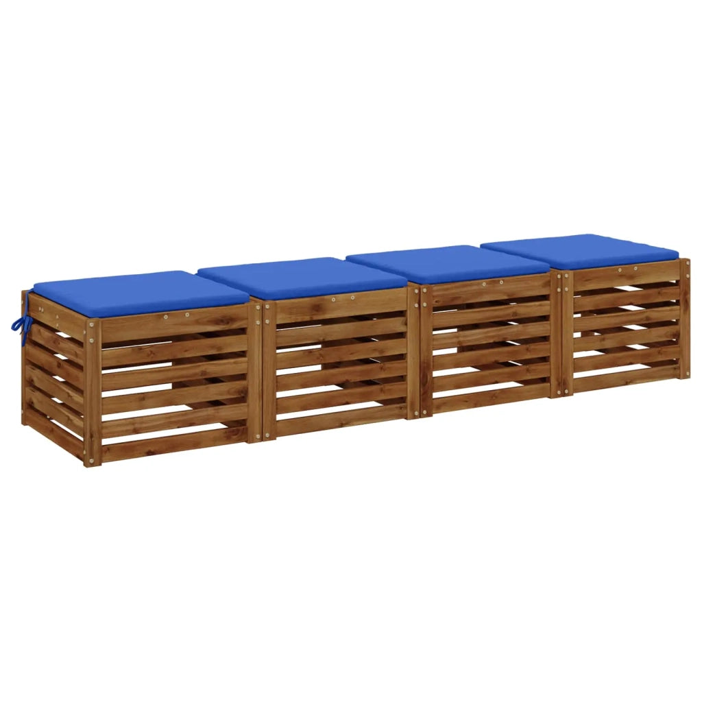 Cuscini per Sedia in 4 Pezzi SOEST 4 pz 100% Poliestere 944514