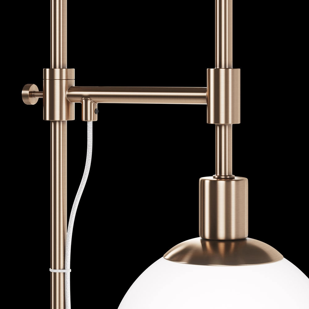 Maytoni Lampada da terra contemporanea Erich 1 luce E14 oro rosa metallo diffusore vetro
