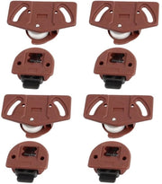 Pacchetto di 4 rulli per porta scorrevole - Materiale di alta qualità in plastica - Riduzione del rumore - Impronta d'acqua - Resistente alla corrosione - Lunga durata - Rullo per porta scorrevole
