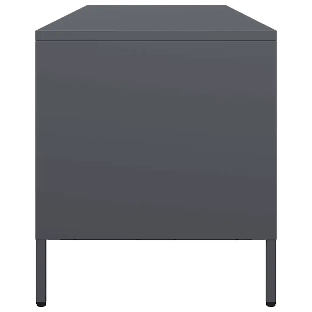 Mobile TV Antracite 135x39x43,5 cm Acciaio Laminato a Freddo