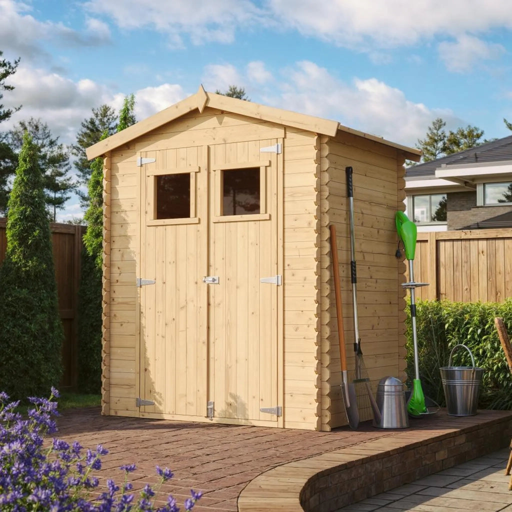 TIMBELA M367+M367G Casetta da Giardino in Legno - 1.98 m2