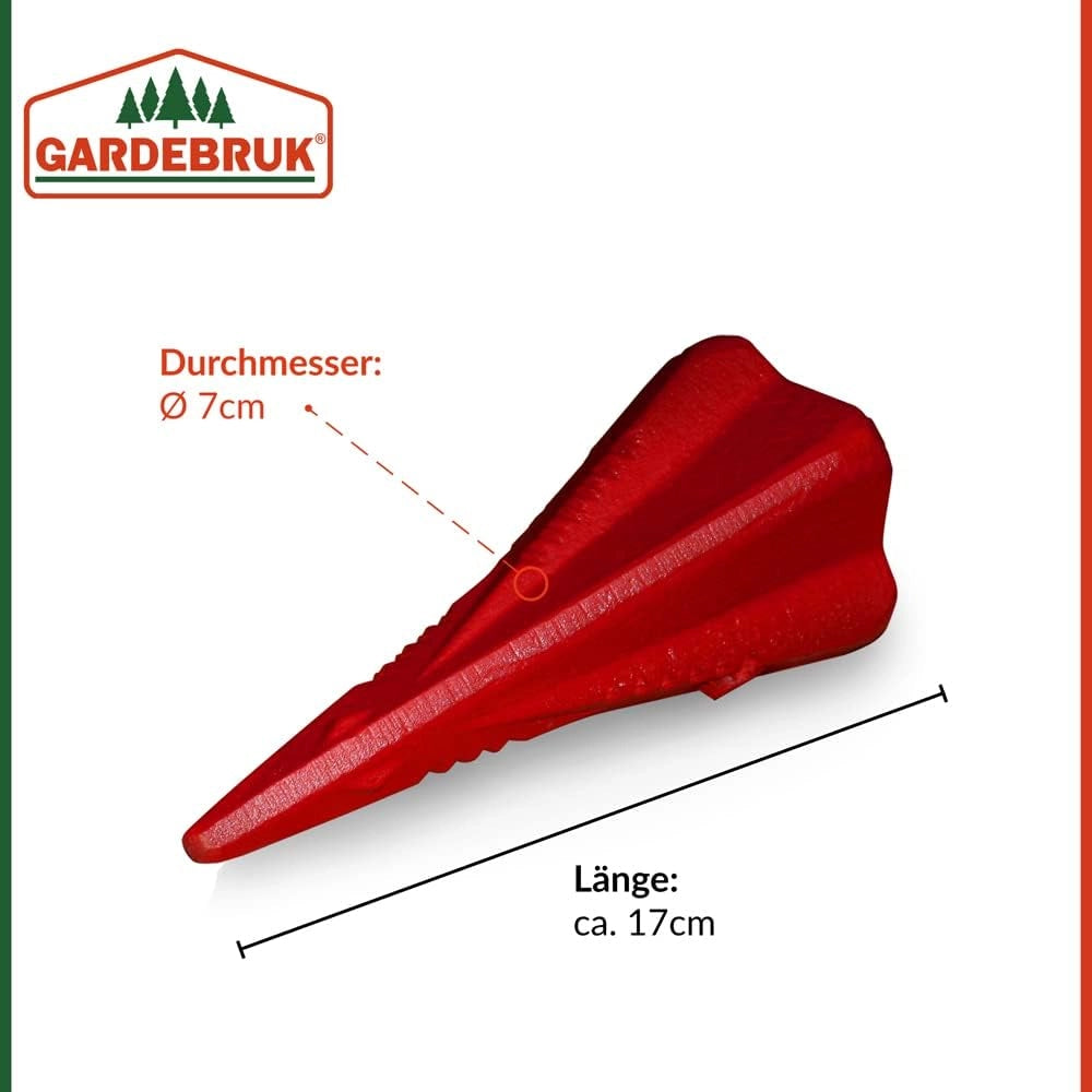 Deuba 3X Cuneo Spaccalegna in Acciaio al Carbonio Ø 7,5cm Cuneo da Spacco Cunei Spacca Legna Tronco