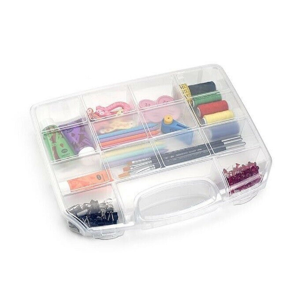 Trade Shop - Valigetta Neptuno Kit Accessori Per Cucito Pittura Scuola Hobby Scomparti 12056 -