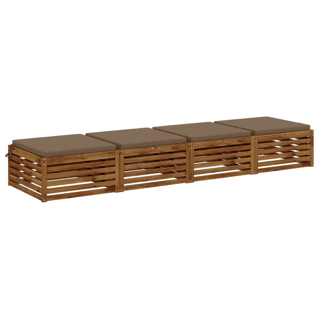 Cuscini per Sedia in 4 Pezzi SOEST 4 pz 100% Poliestere Tortora 944648
